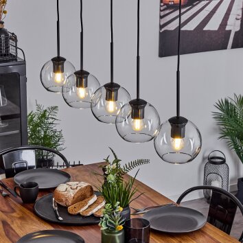 Koyoto  Lampadario a sospensione Vetro 15 cm Chiaro, 5-Luci