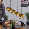 Koyoto  Lampadario a sospensione Vetro 15 cm Oro, Chiaro, 5-Luci