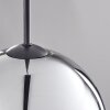 Koyoto  Lampadario a sospensione Vetro 25 cm Cromo, Grigio fumo, 3-Luci