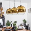 Koyoto  Lampadario a sospensione Vetro 30 cm Oro, Chiaro, 3-Luci