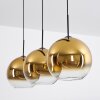 Koyoto  Lampadario a sospensione Vetro 30 cm Oro, Chiaro, 3-Luci