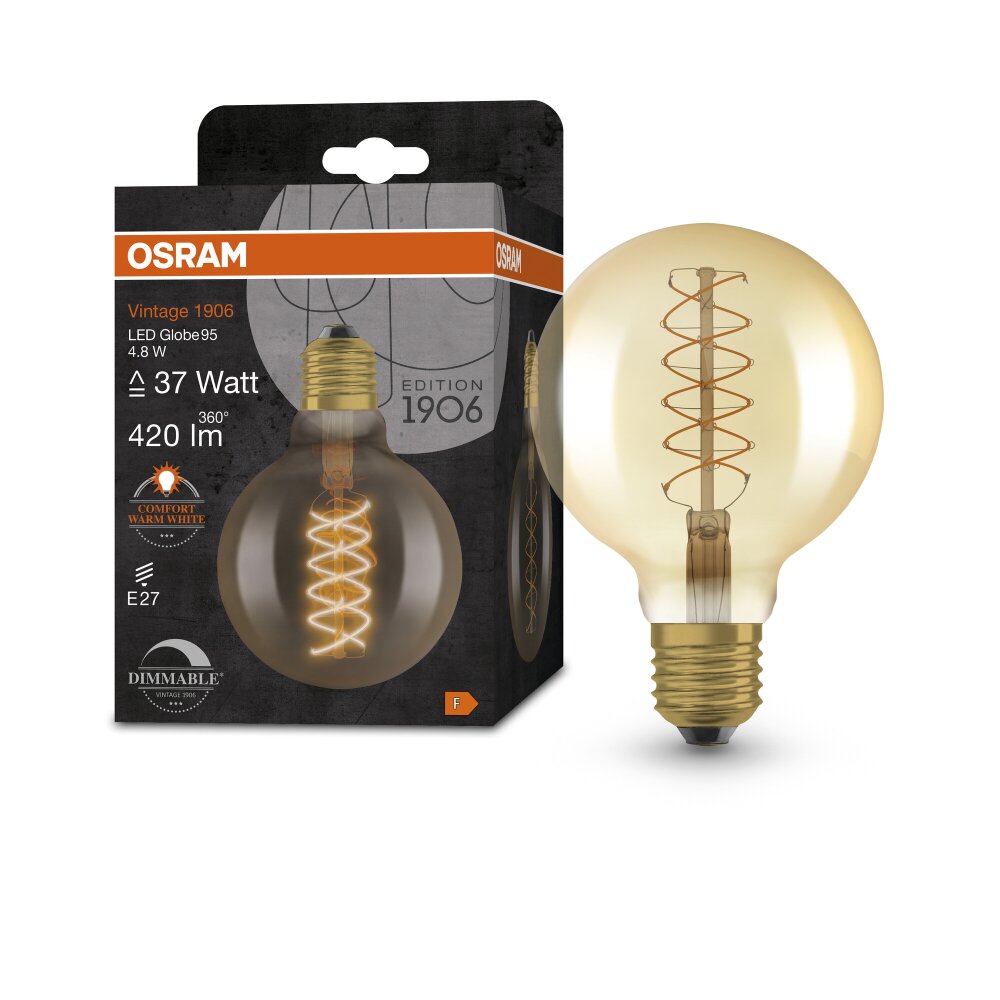 OSRAM Vintage 1906® LED E27 4,8 Watt 2200 Kelvin 420 Lumen main product photo