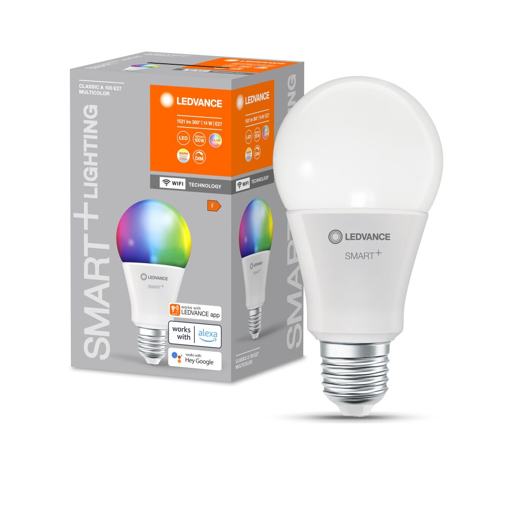 LEDVANCE SMART+ WiFi LED E27 14 Watt 2700-6500 Kelvin 1521 Lumen  4058075778726