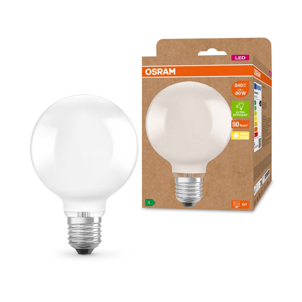 OSRAM LED E27 4 Watt 3000 Kelvin 840 Lumen 4099854009679