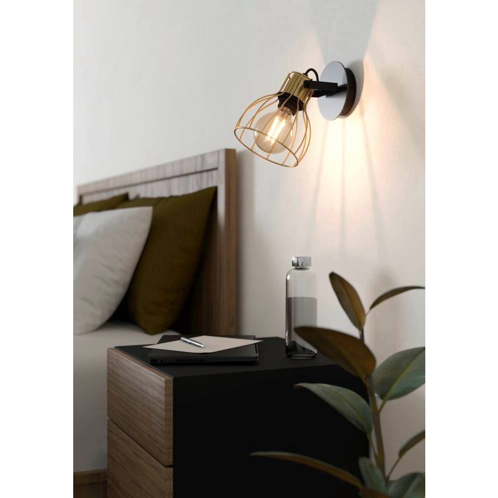 Eglo SAMBATELLO Applique Ottone, Nero, 1-Luce main product photo