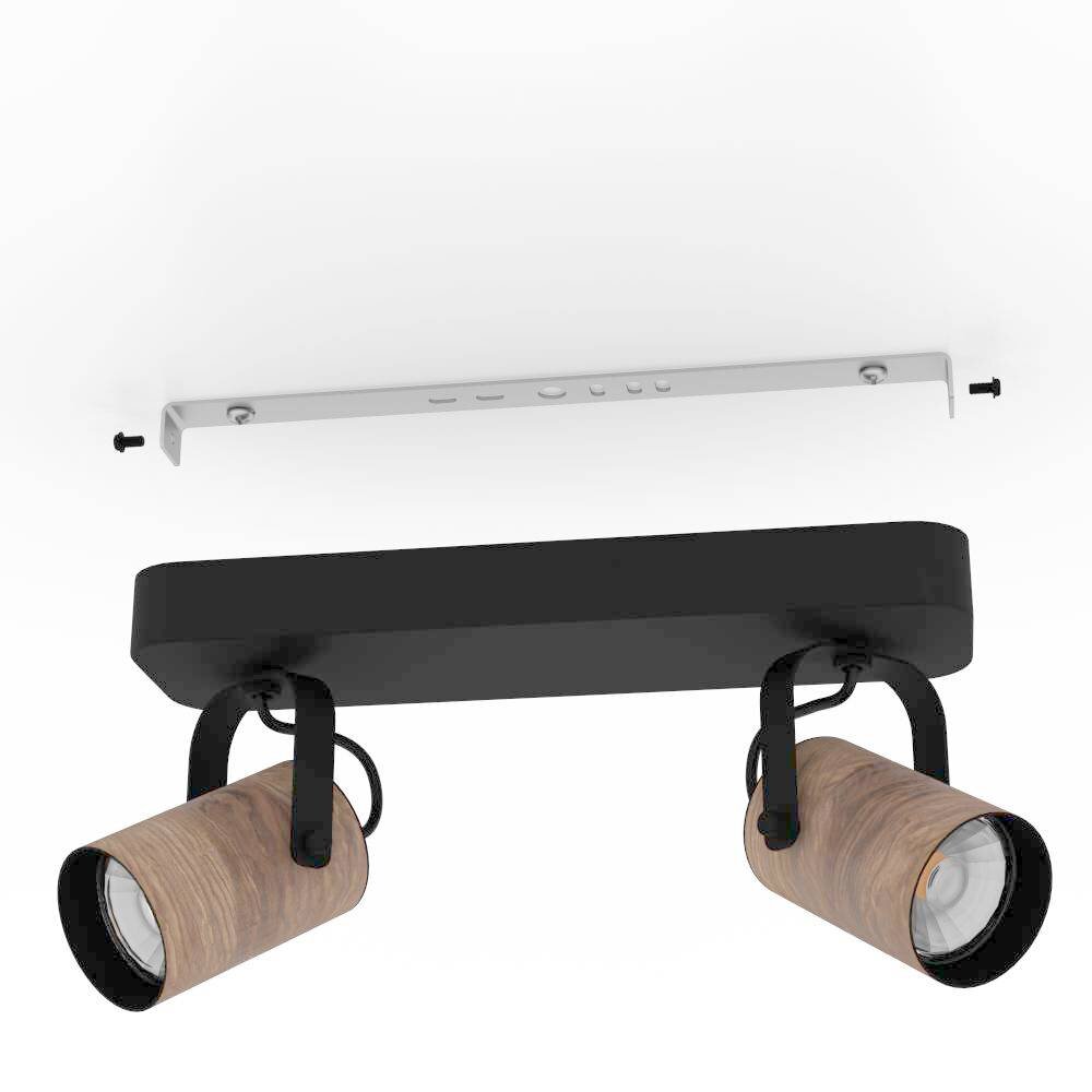 Eglo CAYUCA Plafoniera LED Nero, 2-Luci