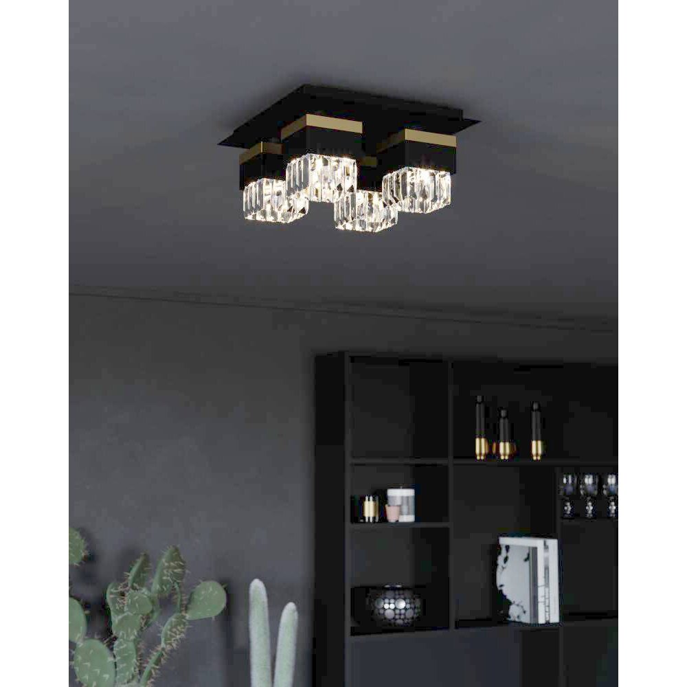 Eglo BARRANCAS Plafoniera Oro, Nero, 4-Luci main product photo