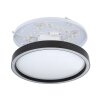 Eglo MONTEMORELOS-Z Plafoniera LED Nero, 1-Luce, Cambia colore