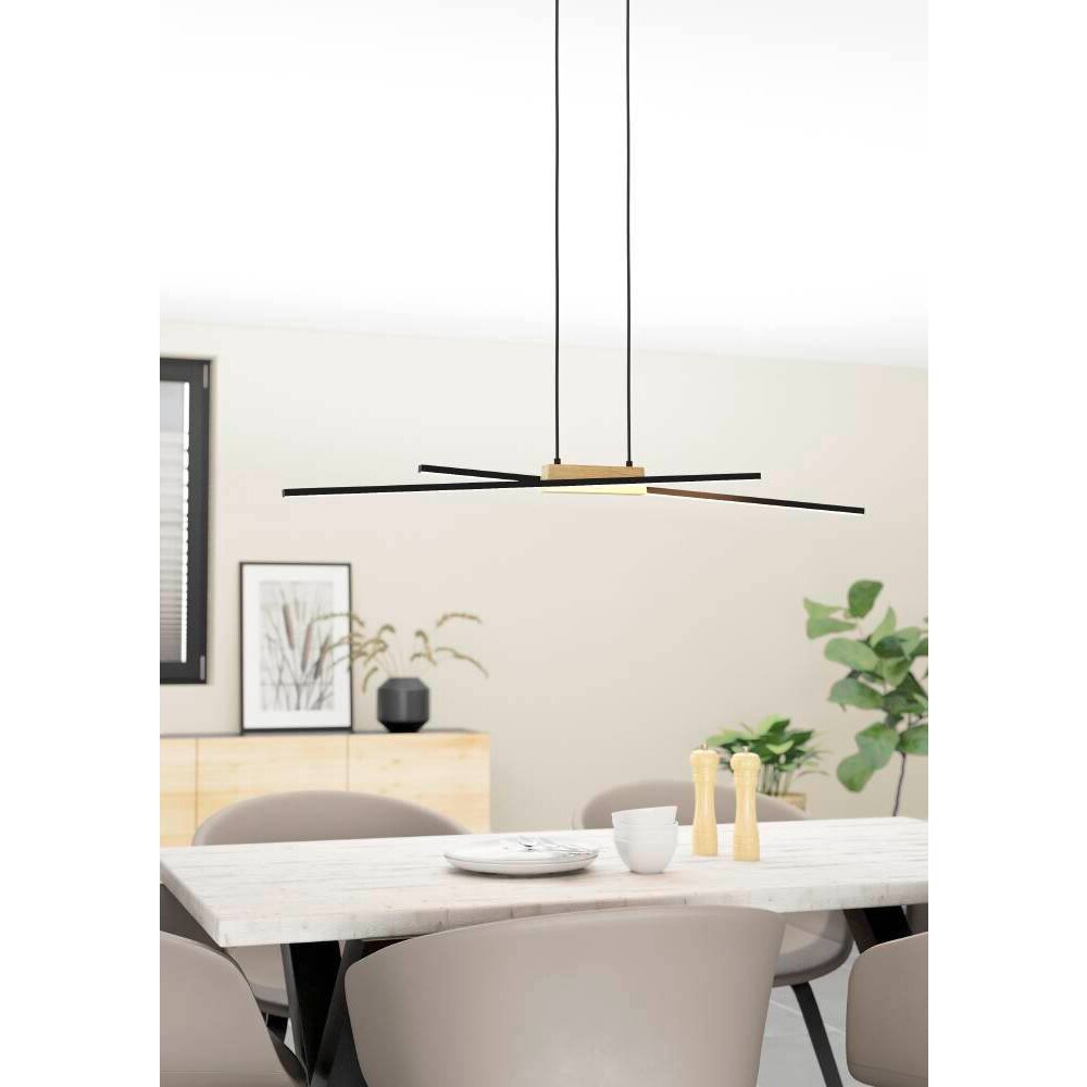 Eglo PANAGRIA Lampadario a sospensione LED Marrone, Nero, 2-Luci main product photo