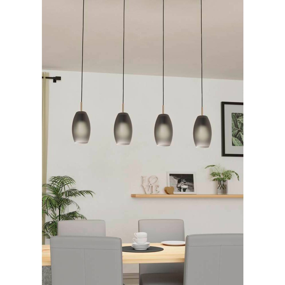 Eglo BATISTA Lampadario a sospensione Ottone, Nero, 4-Luci main product photo