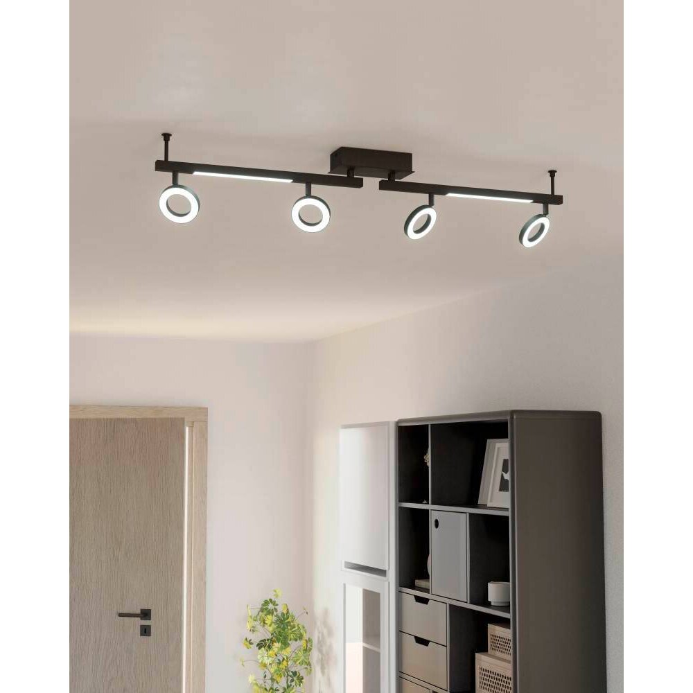 Eglo CARDILLIO Plafoniera LED Nero, 6-Luci main product photo