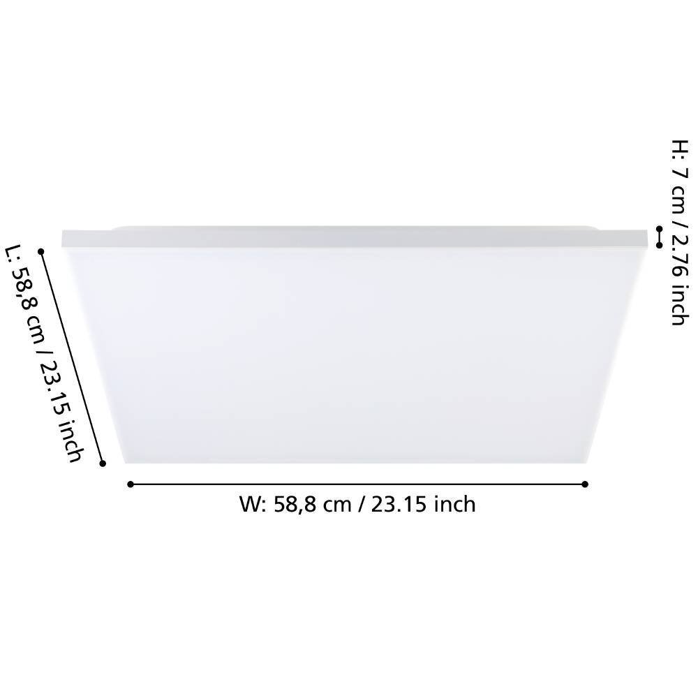 Eglo TRUPIANA Plafoniera LED Bianco, 1-Luce