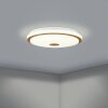Eglo LANCIANO Plafoniera LED Marrone, Bianco, 1-Luce, Telecomando