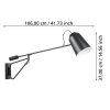 Eglo LORETO Applique Nero, Bianco, 1-Luce