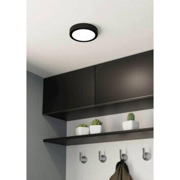 Eglo FUEVA Plafoniera LED Nero, 1-Luce