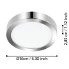 Eglo FUEVA Plafoniera LED Cromo, 1-Luce