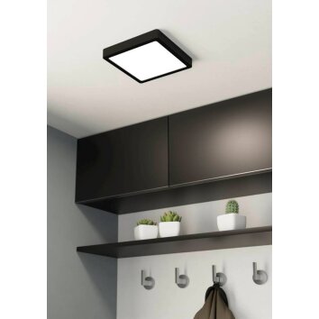 Eglo FUEVA Plafoniera LED Nero, 1-Luce