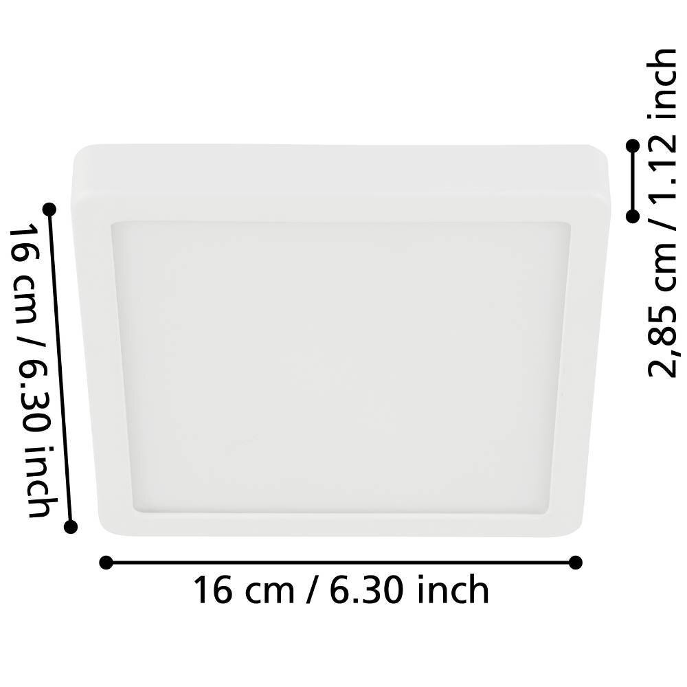 Eglo FUEVA Plafoniera LED Bianco, 1-Luce