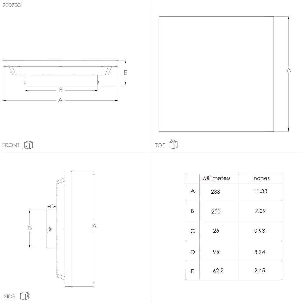Eglo TURCONA-B Plafoniera LED Bianco, 1-Luce