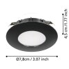 Eglo PINEDA Lampada da incasso LED Nero, 1-Luce