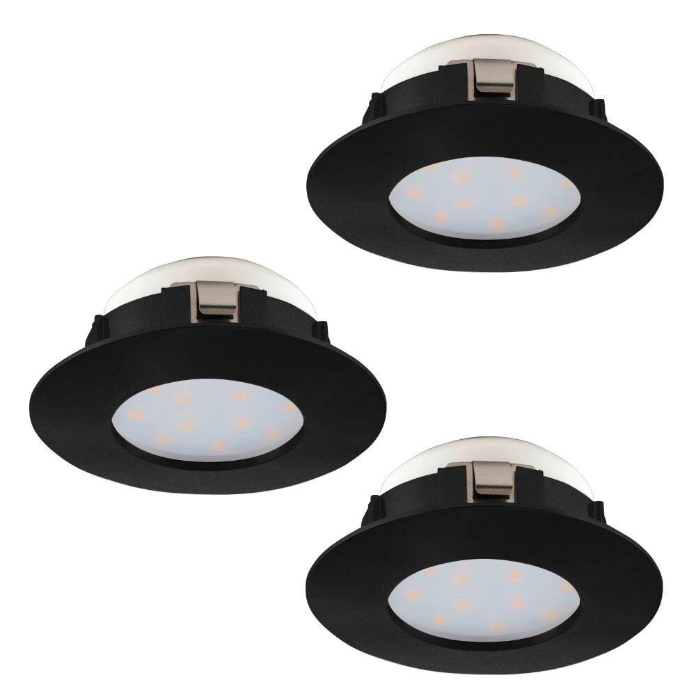 Eglo PINEDA Lampada da incasso LED Nero, 3-Luci main product photo