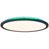 Brilliant Saltery Plafoniera LED Nero, Bianco, 1-Luce, Telecomando, Cambia colore