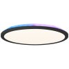 Brilliant Saltery Plafoniera LED Nero, Bianco, 1-Luce, Telecomando, Cambia colore