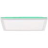 Brilliant Saltery Plafoniera LED Bianco, 1-Luce, Telecomando, Cambia colore