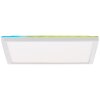 Brilliant Saltery Plafoniera LED Bianco, 1-Luce, Telecomando, Cambia colore