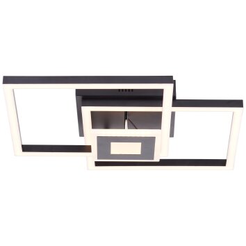 Brilliant Bray Plafoniera LED Nero, Bianco, 1-Luce