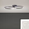 Brilliant Bray Plafoniera LED Nero, Bianco, 1-Luce