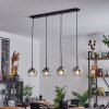 Koyoto  Lampadario a sospensione Vetro 15 cm Cromo, Chiaro, Grigio fumo, 4-Luci