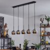 Koyoto  Lampadario a sospensione Vetro 15 cm Cromo, Grigio fumo, 5-Luci