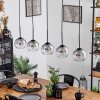 Koyoto  Lampadario a sospensione Vetro 15 cm Cromo, Chiaro, Grigio fumo, 5-Luci