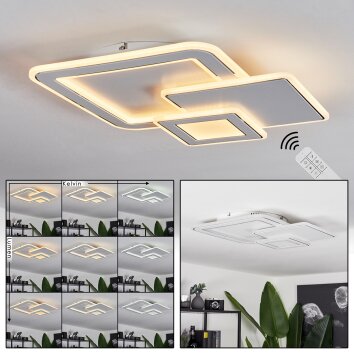 Tomazes Plafoniera LED Bianco, 1-Luce, Telecomando