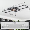 Longos Plafoniera LED Marrone, Aspetto del legno, Nero, 1-Luce