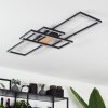 Longos Plafoniera LED Marrone, Aspetto del legno, Nero, 1-Luce