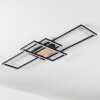 Longos Plafoniera LED Marrone, Aspetto del legno, Nero, 1-Luce