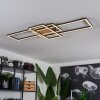 Longos Plafoniera LED Marrone, Aspetto del legno, Nero, 1-Luce