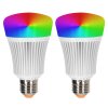 Candal E27 LED RGB 11 Watt 2200-6500 Kelvin 806 Lumen Set di 2 con telecomando