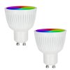 Candal GU10 LED RGB 6,5 Watt 2200-6500 Kelvin 345 Lumen Set di 2 con telecomando