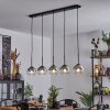 Koyoto  Lampadario a sospensione Vetro 15 cm Cromo, Chiaro, Grigio fumo, 5-Luci