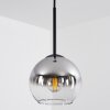 Koyoto  Lampadario a sospensione Vetro 15 cm Cromo, Chiaro, Grigio fumo, 1-Luce