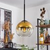 Koyoto  Lampadario a sospensione Vetro 15 cm Oro, Chiaro, 1-Luce