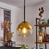 Koyoto  Lampadario a sospensione Vetro 15 cm Oro, Chiaro, 1-Luce