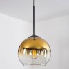 Koyoto  Lampadario a sospensione Vetro 15 cm Oro, Chiaro, 1-Luce