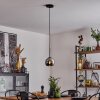 Koyoto  Lampadario a sospensione Vetro 15 cm Cromo, Grigio fumo, 1-Luce