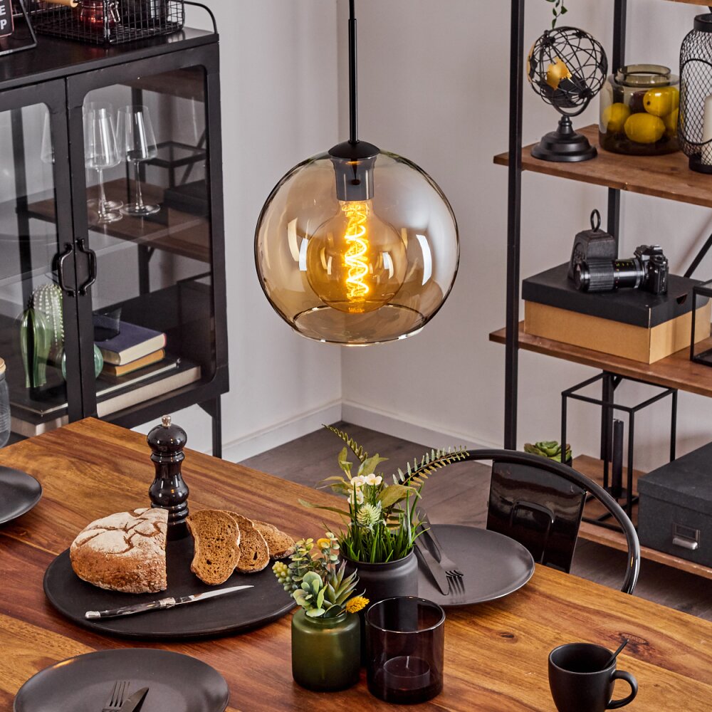 Koyoto Lampadario a sospensione Vetro 25 cm Ambrato, 1-Luce main product photo