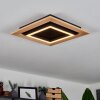 Tojeirinha Plafoniera LED Legno chiaro, Nero, 1-Luce, Telecomando