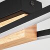 Meiral Plafoniera LED Legno chiaro, Nero, 2-Luci